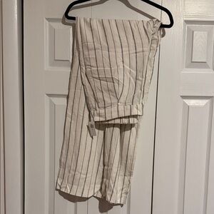 Old Navy Striped Wide Leg Linen Trouser